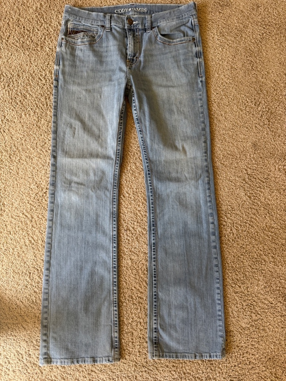 Cody James Light Wash Bootcut Jeans
